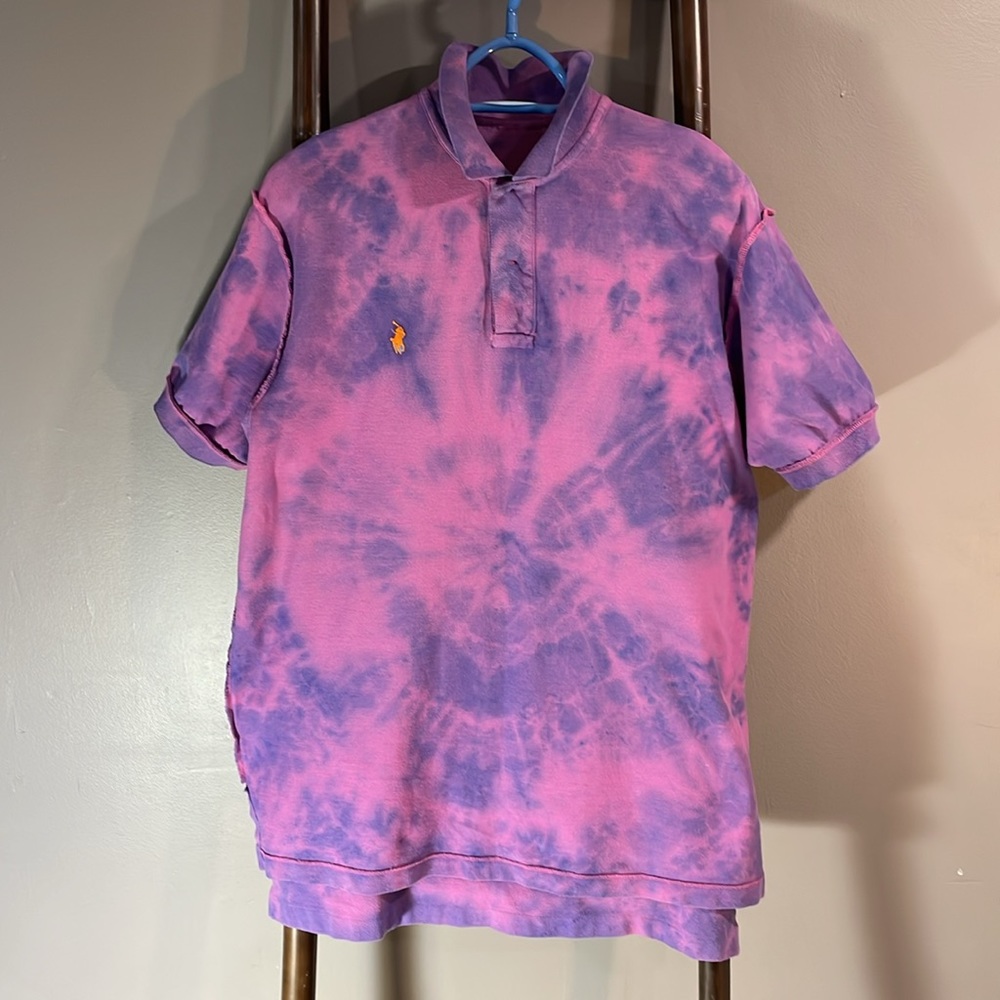 Ralph Lauren men Large 100% cotton artisan dyed. One of a kind! Polo - Picture 8 of 17